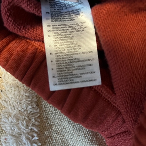 adidas Originals Red Cropped Hoodie Women's Size S - Picture 6 of 12